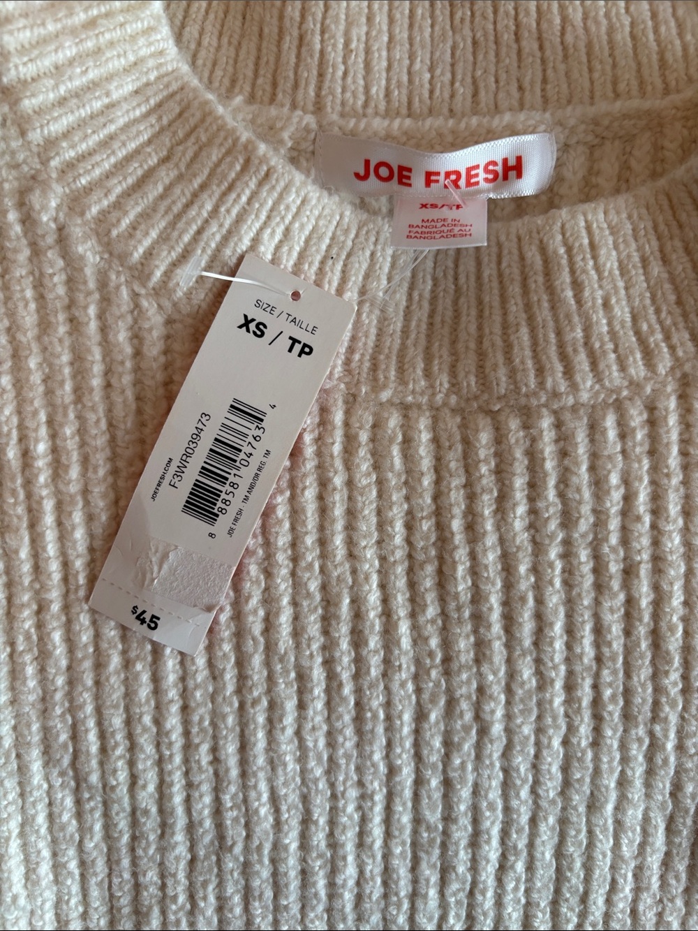 Joe Fresh Ribbed Crew Neck Sweater - Picture 4 of 7